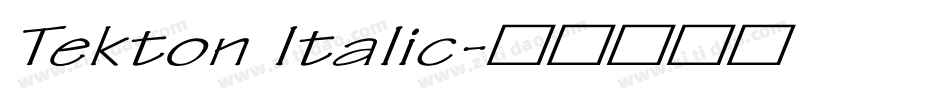 Tekton Italic字体转换